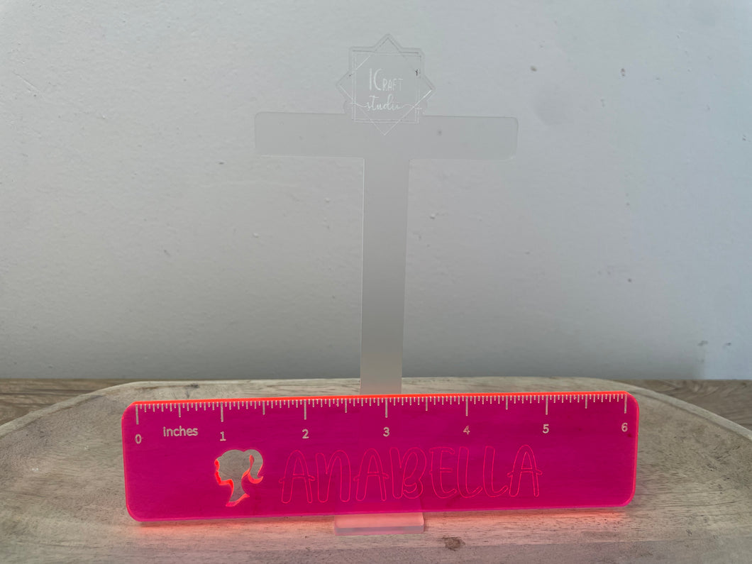 6” ruler with name