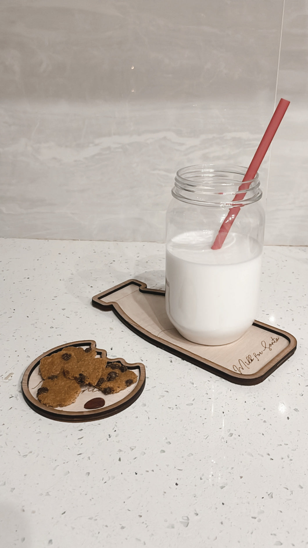 Santa milk and cookies trays