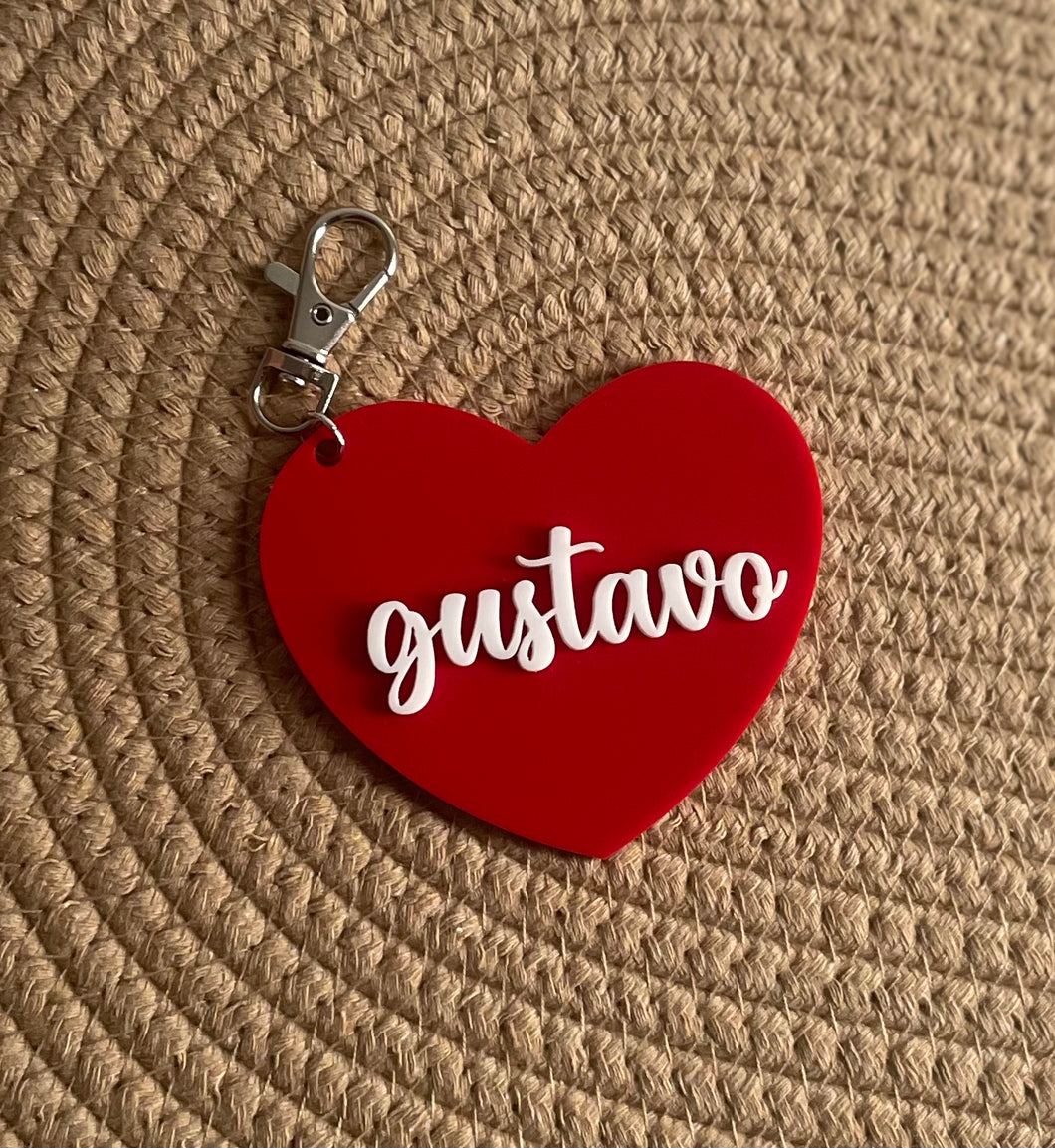 Heart shaped tag/keychain